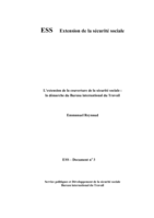 L'extension de la couverture de la sécurité sociale: la démarche du Bureau international du Travail