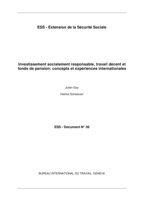Investissement socialement responsable, travail décent et fonds de pension: concepts et expériences internationales