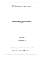 Extending social security coverage in Africa