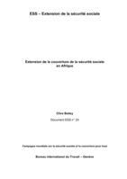 Extension de la couverture de la sécurité sociale en Afrique