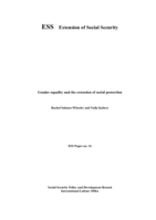 Gender equality and the extension of social protection