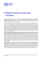 Migrant workers in the care economy