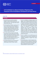 ILO contribution to Lebanon emergency response in the framework of the humanitarian, development and peace nexus