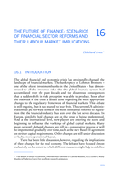 The future of finance: scenarios of financial sector reforms and their labour market implications