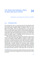 The trade and financial crisis in India and South Africa