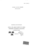 Social and labour aspects of urban passenger transport in selected African cities