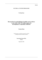 Best practice in social dialogue in public service reform: a case study of the Norwegian Agency for Development Co-operation (NORAD)