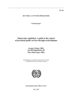 Democratice regulation: a guide to the control of privatized public services through social dialogue