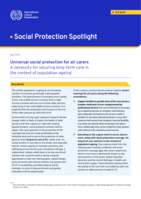 Universal social protection for all carers: a necessity for securing long-term care in the context of population ageing