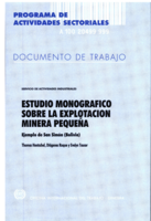 Estudio monográfico sobre la explotación minera pequeña: ejempleo de San Simón (Bolivia)