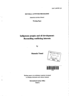 Indigenous peoples and oil development: reconciling conflicting interests