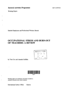 Occupational stress and burn-out of teachers: a review