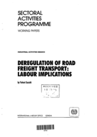 Deregulation of road freight transport: labour implications