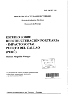 Estudio sobre reestructuración portuaria: impacto social puerto del Callao (Perú)