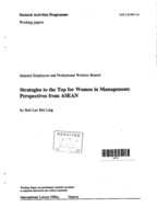 Strategies to reach the top for women in management: perspectives from ASEAN