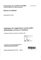 Statistiques de l'emploi dans le secteur public: méthodologie, structures et tendances