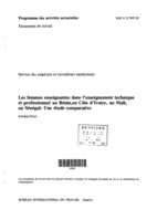 Femmes enseignantes dans l'enseignement technique et professionnel au Benin, en Cote d'Ivoire, au Mali, au Senegal: une etude comparative