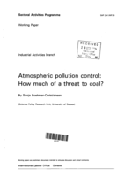 Atmospheric pollution control: how much of a threat to coal?