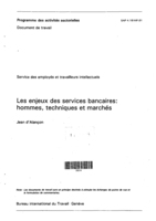 Enjeux des services bancaires: hommes, techniques et marches