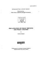 Privatization of public services and public utilities