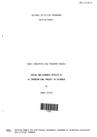Social and economic effects of el cerrejon coal project in Colombia