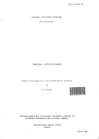 Female participation in the construction industry