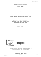 Professional and managerial staff: their place in the labour relations system of Canada and the United States