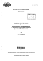 Human resource management issues in developing country public enterprises (petroleum/chemical sectors)