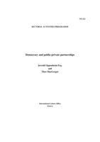 Democracy and public-private partnerships