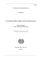 The changing conditions of higher education teaching personnel