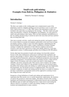 Small-scale gold mining: examples from Bolivia, Philippines and Zimbabwe