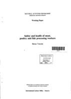 Safety and health of meat, poultry and fish processing workers