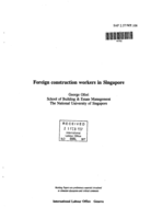 Foreign construction workers in Singapore
