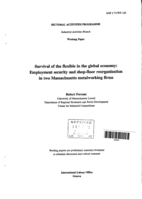 Survival of the flexible in the global economy: employment security and shop-floor reorganization in two Massachusetts metalworking firms