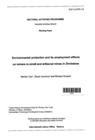 Environmental protection and its employment effects on miners in small and artisanal mines in Zimbabwe