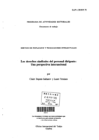 Derechos sindicales del personal dirigente: una perspectiva internacional