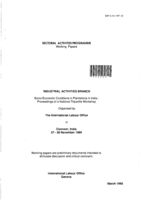 Socio-economic conditions in plantations in India: proceedings of a national tripartite workshop, coonoor, India, 27-30 November 1989