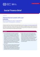 Aligning financial systems with a just transition: recommendations for the 4th International Financing for Development Conference