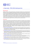 Case study: FKE’s ESG training service