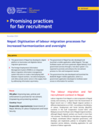 Nepal: digitisation of labour migration processes for increased harmonization and oversight