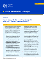 Making social protection work for gender equality: what does it look like? how do we get there?