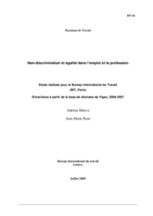 Non-discrimination et égalité dans l'emploi et la profession: étude réalisée pour le Bureau international du Travail (BIT, Paris) : extractions à partir de la base de données de Vigeo, 2006-2007
