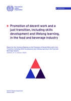 Promotion of decent work and a just transition, including skills development and lifelong learning, in the food and beverage industry