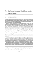 Carbon pricing and the labour market