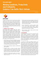 Working conditions, productivity and profitability: evidence from Better Work Vietnam