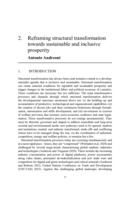 Reframing structural transformation towards sustainable and inclusive prosperity