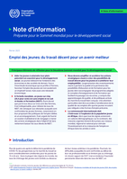 Emploi des jeunes: du travail décent pour un avenir meilleur