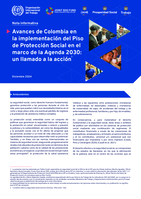 Avances de Colombia en la implementación del Piso de Protección Social en el marco de la Agenda 2030: un llamado a la acción : nota informativa