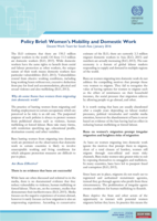 Women’s mobility and domestic work