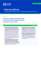 Promover el trabajo decente para todos: la importancia de las políticas salariales, incluidos los salarios vitales